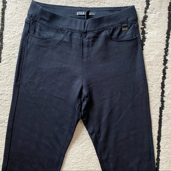 NWT FDJ Dark Navy Grid Pull On Jeggings - Picture 4 of 10